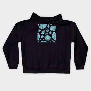 Rough Diamond Fashion Print Blue Black Kids Hoodie